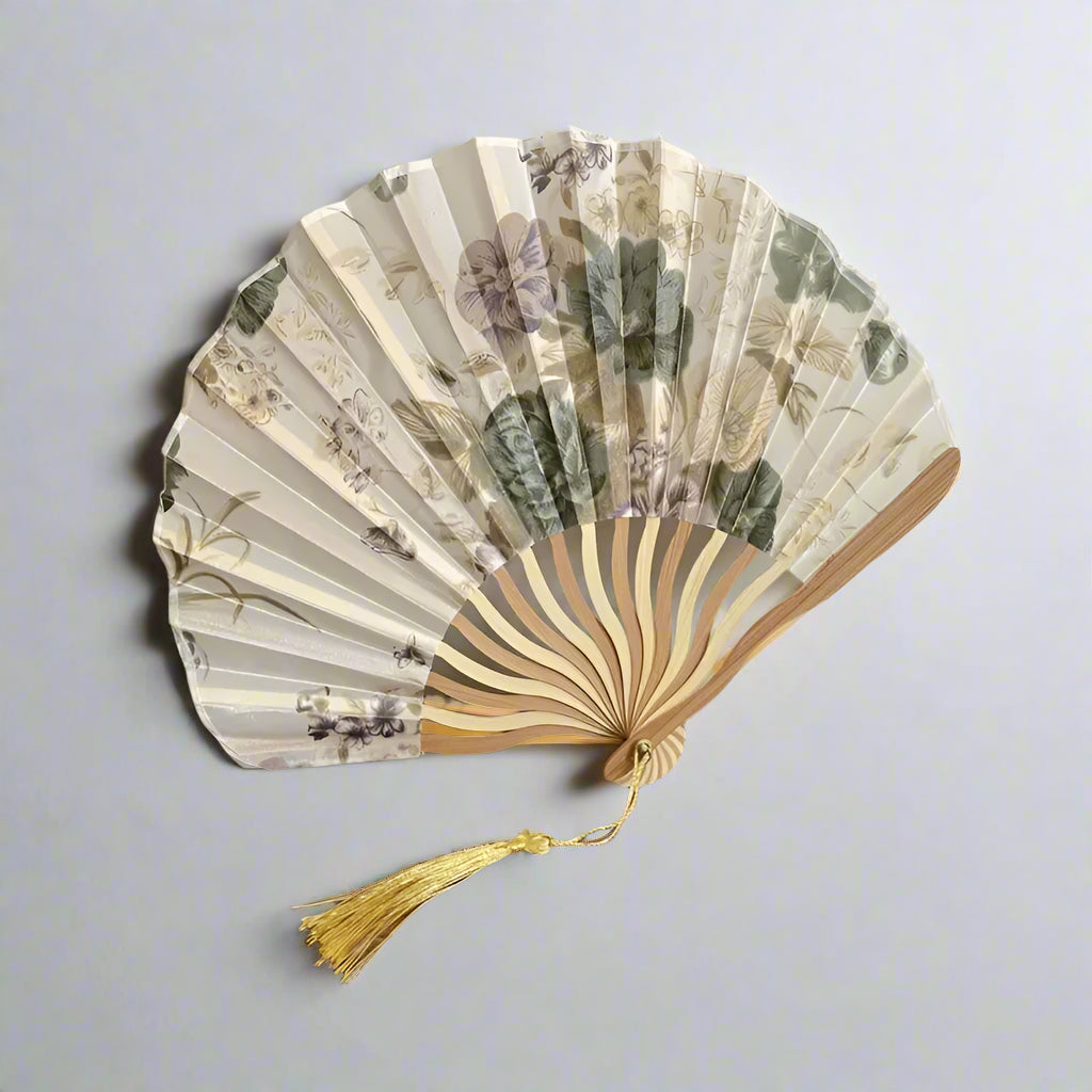 Floral Blossom Satin Fan