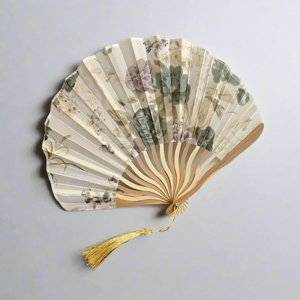 Floral Blossom Satin Fan