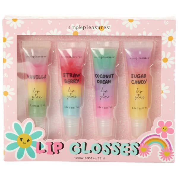 Girls Simple Pleasures® 4pk. Daisy Sunshine Lip Glosses