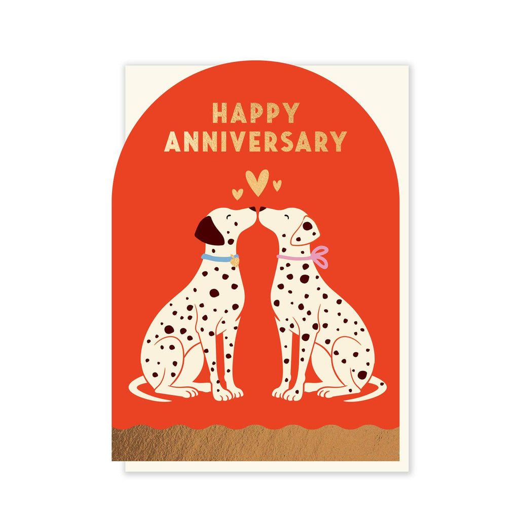 Stormy Knight Dalmatians Anniversary Card, Die-cut Card with Luxury Foil