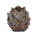 Gisela Graham Ceramic T-Lite Holder - Blue/Brown Reactive Glaze