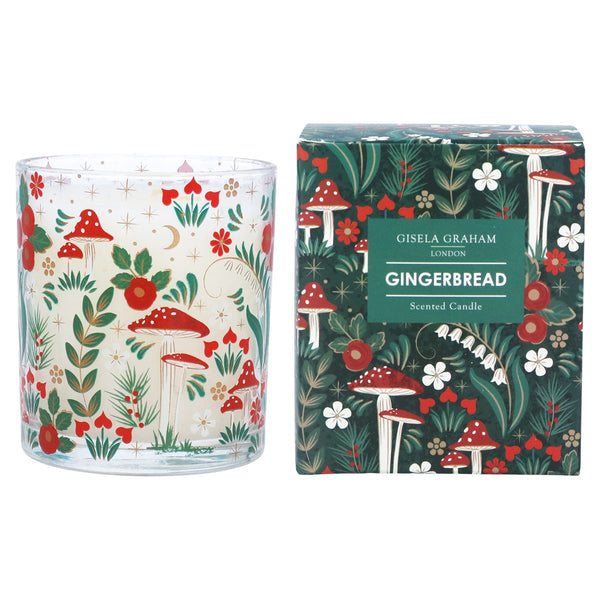 Gisela Graham Boxed Gingerbread Scented Candle - Toadstools