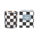 Gisela Graham Boxed Sandlewood Cloves Scented Candle - Black/White Checkered