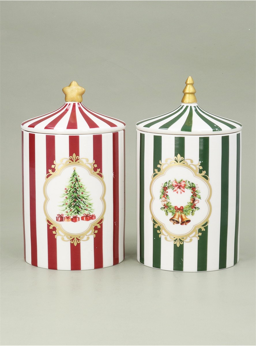 Gisela Graham Candle Jar - Stripes