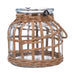 Gisela Graham Glass Lantern 12cm - Rattan
