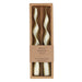 Gisela Graham Taper Candles - Gold Vintage Twist
