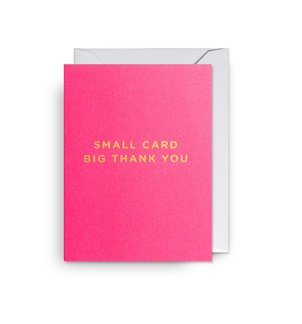 Lagom Design Small Card Big Thank You Magenta Mini Card - Mini Card