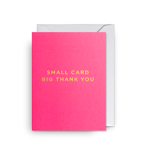 Lagom Design Small Card Big Thank You Magenta Mini Card - Mini Card