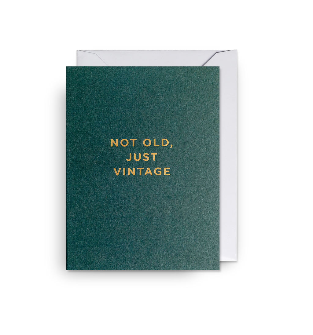 Lagom Design Not Old, Just Vintage Birthday Card - Mini Card