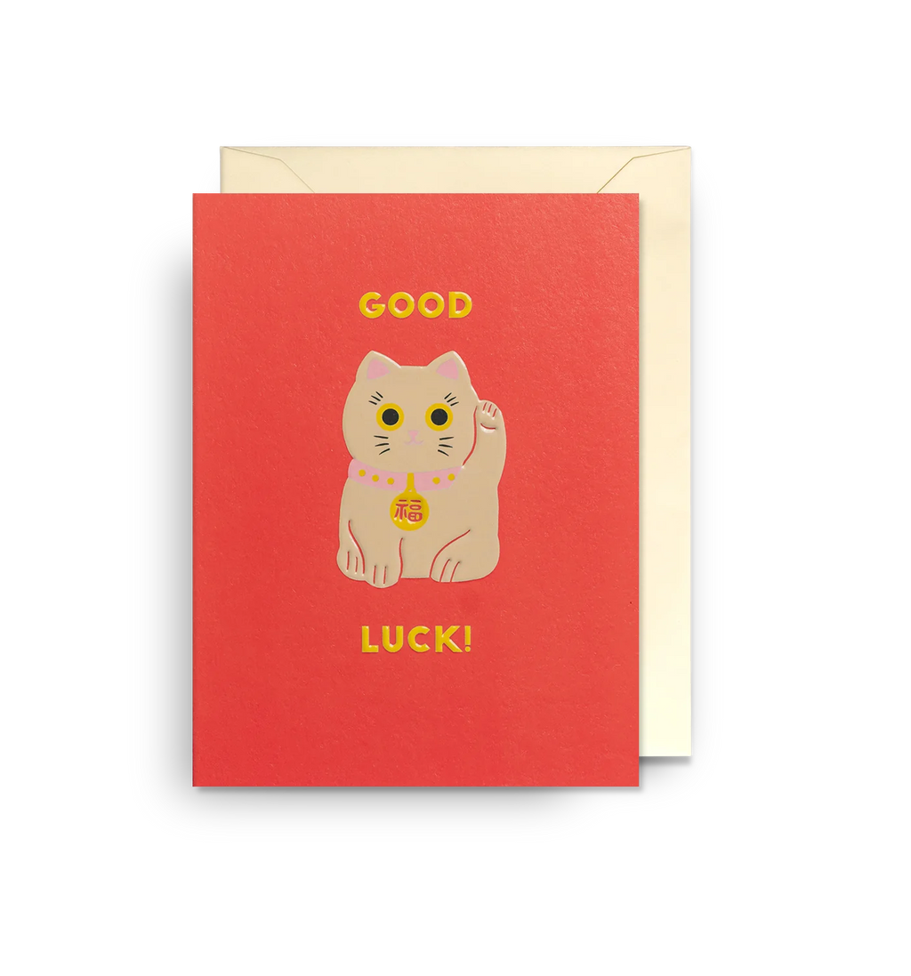 Lagom Design Maneki Neko Mini Good Luck Card