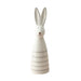 Portland Living White Striped Ceramic Rabbit - 20cm