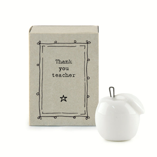 East of India Matchbox - Apple Teacher