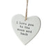 To The Moon And Back Hanging Ceramic Heart