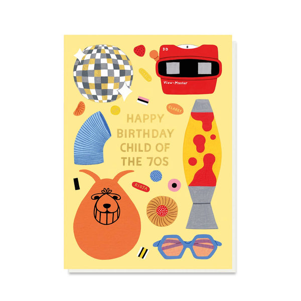 Stormy Knight Child of the 70s Birthday Card
