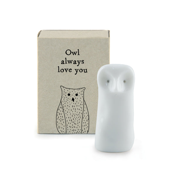 East of India Matchbox - Tall Matchbox - Owl