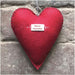 East of India Large Embroidered Heart-Red / Christmas