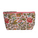 Floral patterned pouch on a white background