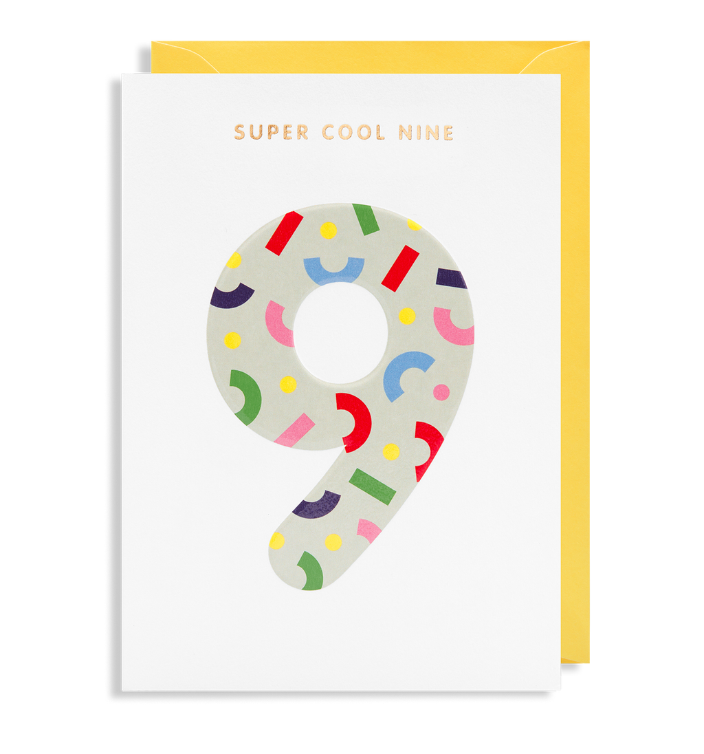 Super Cool Nine Greeting Card - Lagom Design