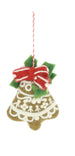 Fiona Walker Gingerbread Angel and Bell Hanging Decoration