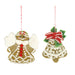 Fiona Walker Gingerbread Angel and Bell Hanging Decoration
