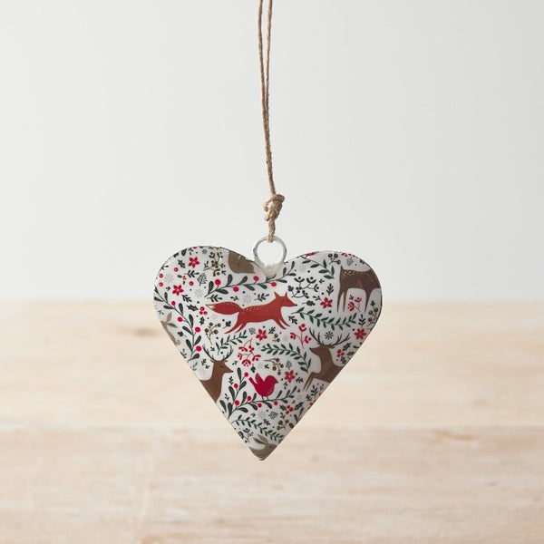 Portland Living Woodland Animal Heart Hanger, 8cm