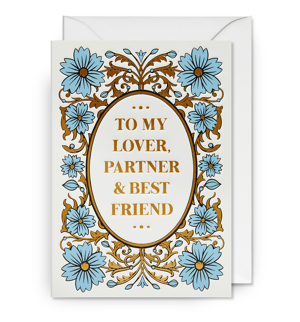 Tobias Saul - To My Lover, Partner & Best Friend Greeting Card - Lagom Design