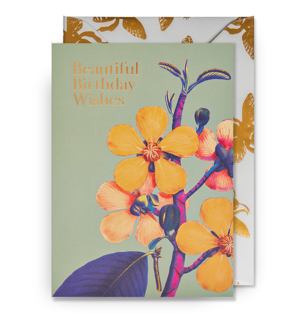Kew Gardens - Floral Beautiful Birthday Wishes Card - Lagom Design