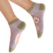 Powder Lilac Paisley Trainer Socks