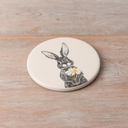 Rabbit Daisy Coaster