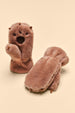 Powder Pals Mittens - Bear Paw in Chocolate