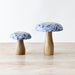 Blue Hare Wooden Mushroom, 10cm
