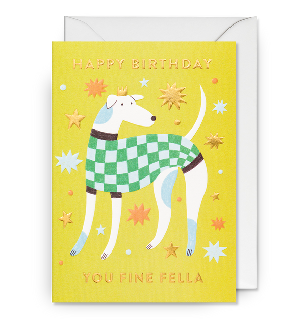 Happy Birthday You Fine Fella Greeting Card - Lagom Design