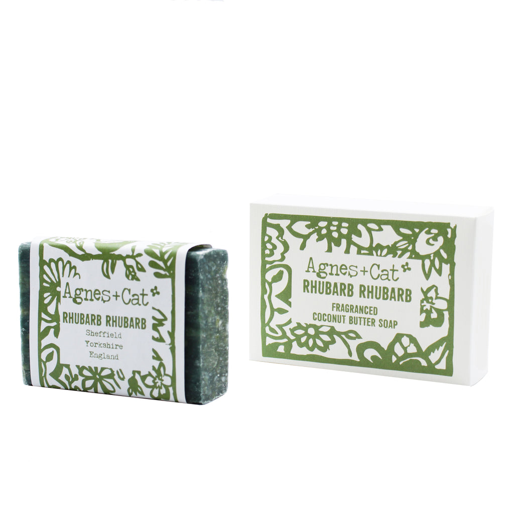 Agnes + Cat Handmade 140g Coconut Butter Soap - Rhubarb Rhubarb
