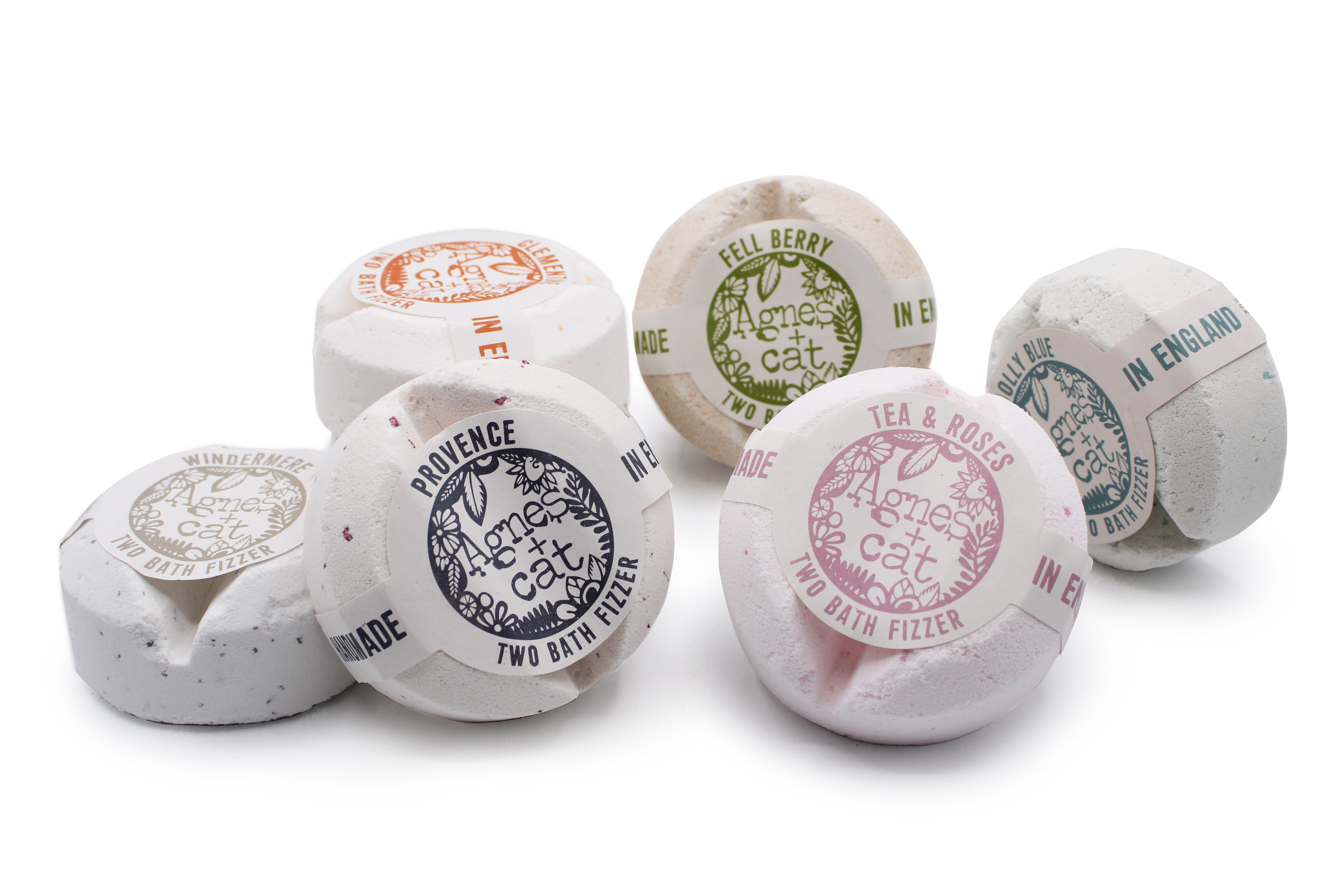 Japan Best Scented Roses Agnes + Cat Two Bath Fizzer - Japanese Bloom - Mrs Best Paper Co.