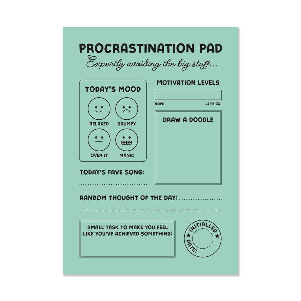 Stormy Knight Procrastination Pad A6 Notepad