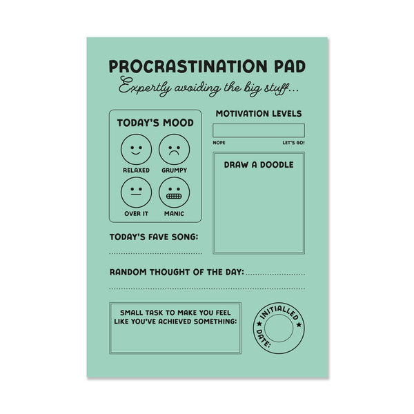 Stormy Knight Procrastination Pad A6 Notepad