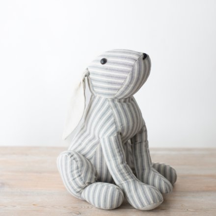 Grey Stripped Rabbit Door Stop