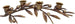 Gisela Graham Antique Gold Sprig & Berries Candlelabra
