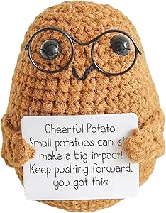 Crochet Cheerful Potato with Glasses Gift