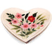 Wood Heart Flower Trinket Dish, 11cm