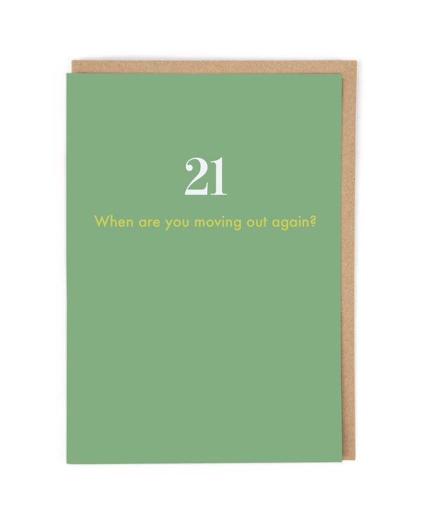 Cath Tate Moving Out Age 21 Card