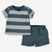 LYLE & SCOTT Blue & White Shorts & T Shirt Set, RRP £30