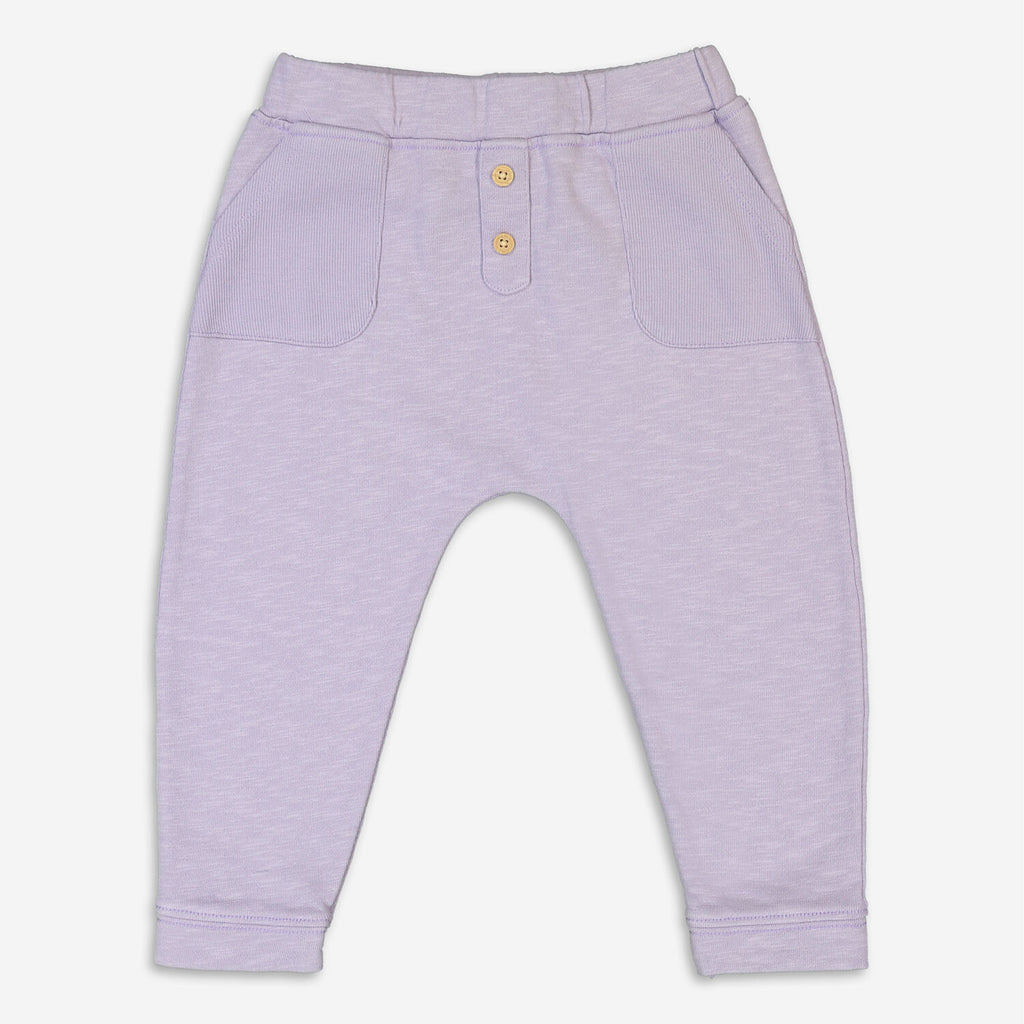 Baby Boden Purple Ribbed Joggers