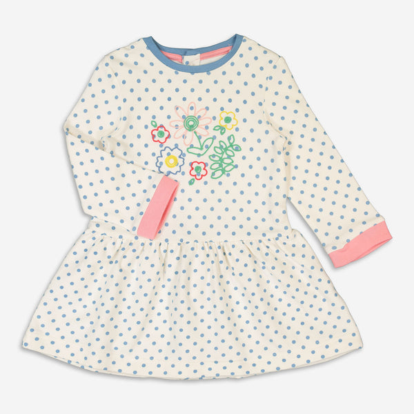 Baby Boden Cream Floral Dress