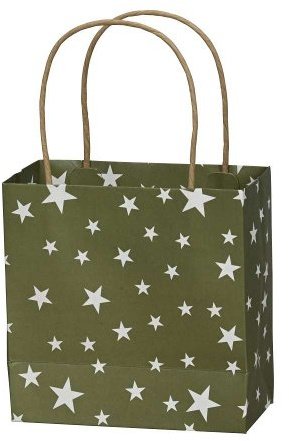 Green Star Design Gift Bag, 16cm