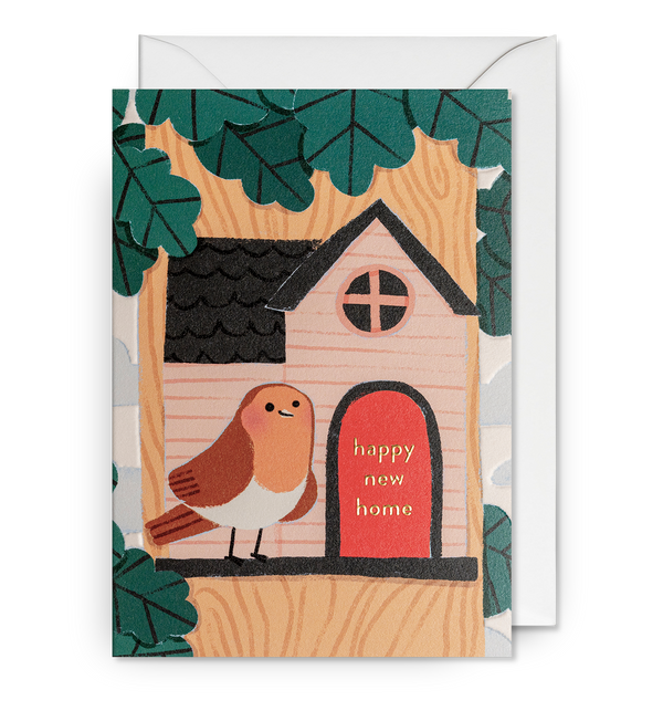 Little Bird House Happy New Home Card-Greeting Card