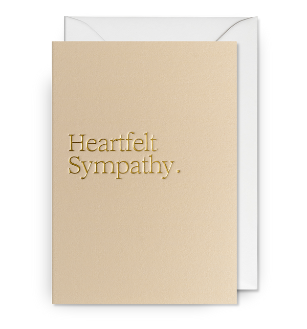 Lagom Design Subtle Heart Heartfelt Sympathy Card