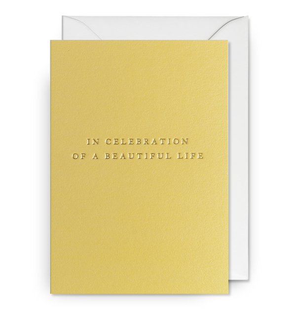 Lagom Design In Celebration of a Beautiful Life Sympathy Card