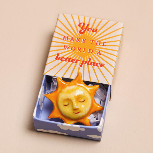 Lisa Angel Tiny Matchbox Ceramic Sunshine Token