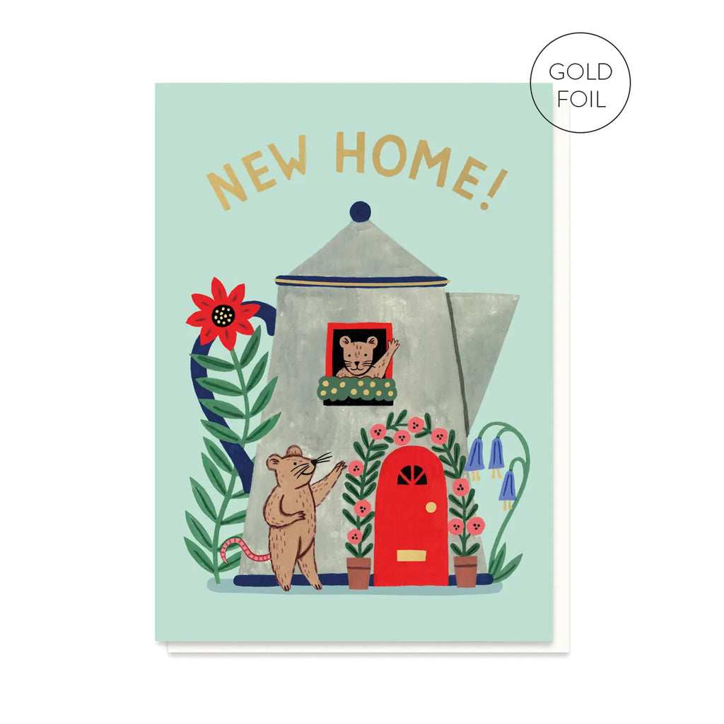 Stormy Knight Mouse House New Home Card